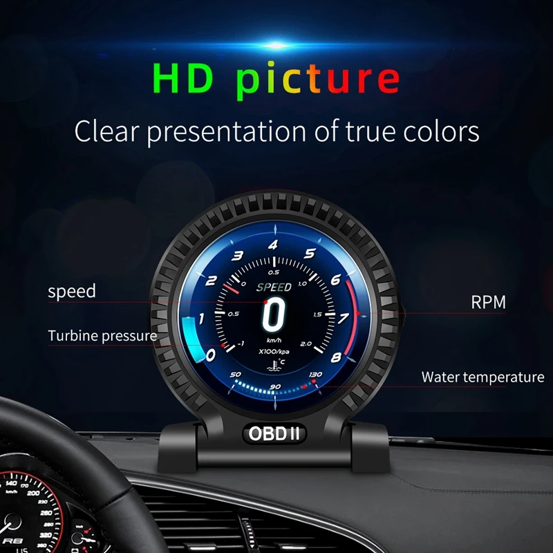 ڵ  ÷ OBD2 HUD Ƽ 跮  LCD HUD ÷ OBD2 ý,  Һ GPS ˶ ӵ