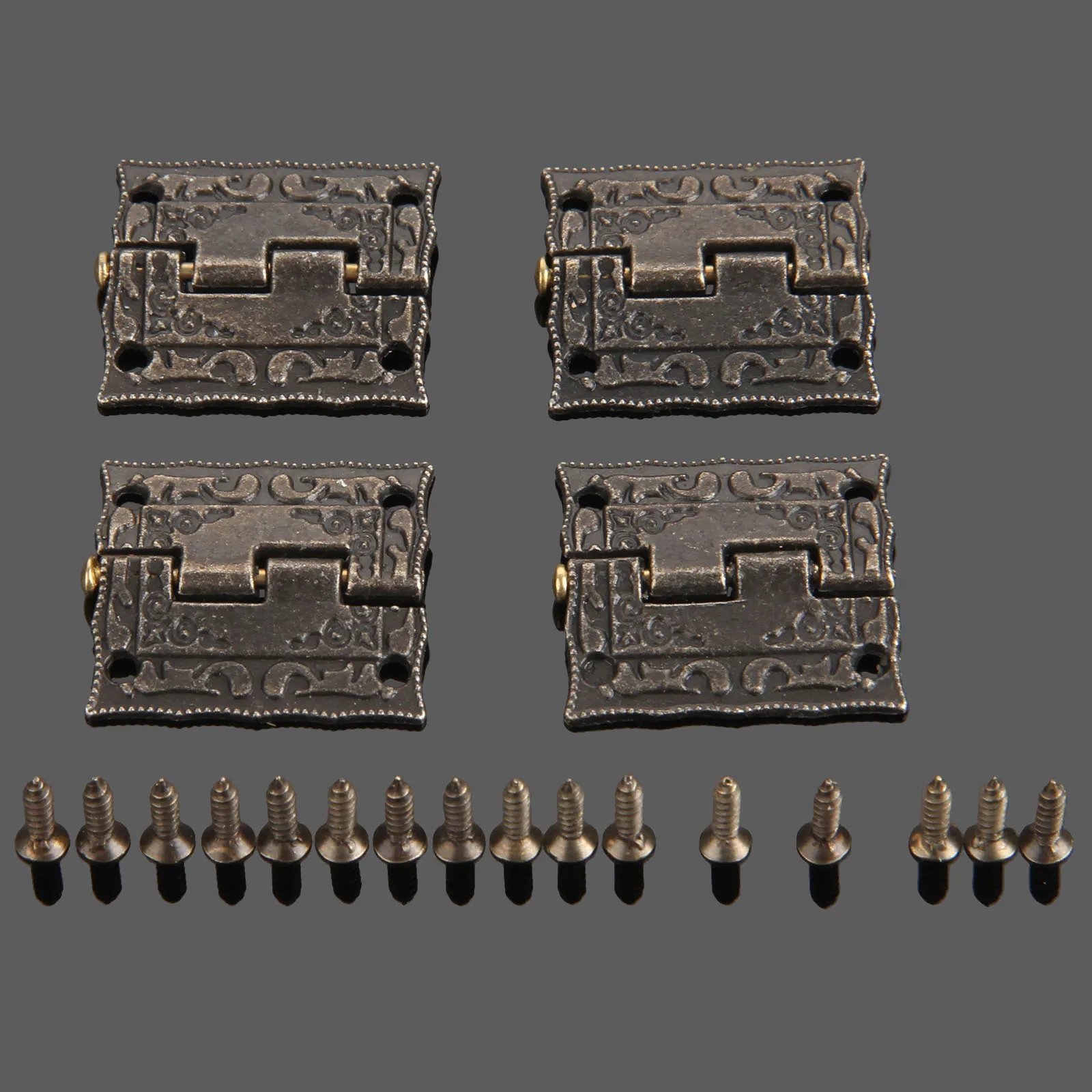 Vintage Jewelry Boxes Small Hinge Antique Bronze Cabinet Hinges furniture hinge cabinet hinges bronze butterfly hinges cabinet door hinges Furniture Accessories Furniture Fittings With Screws 4Pcs