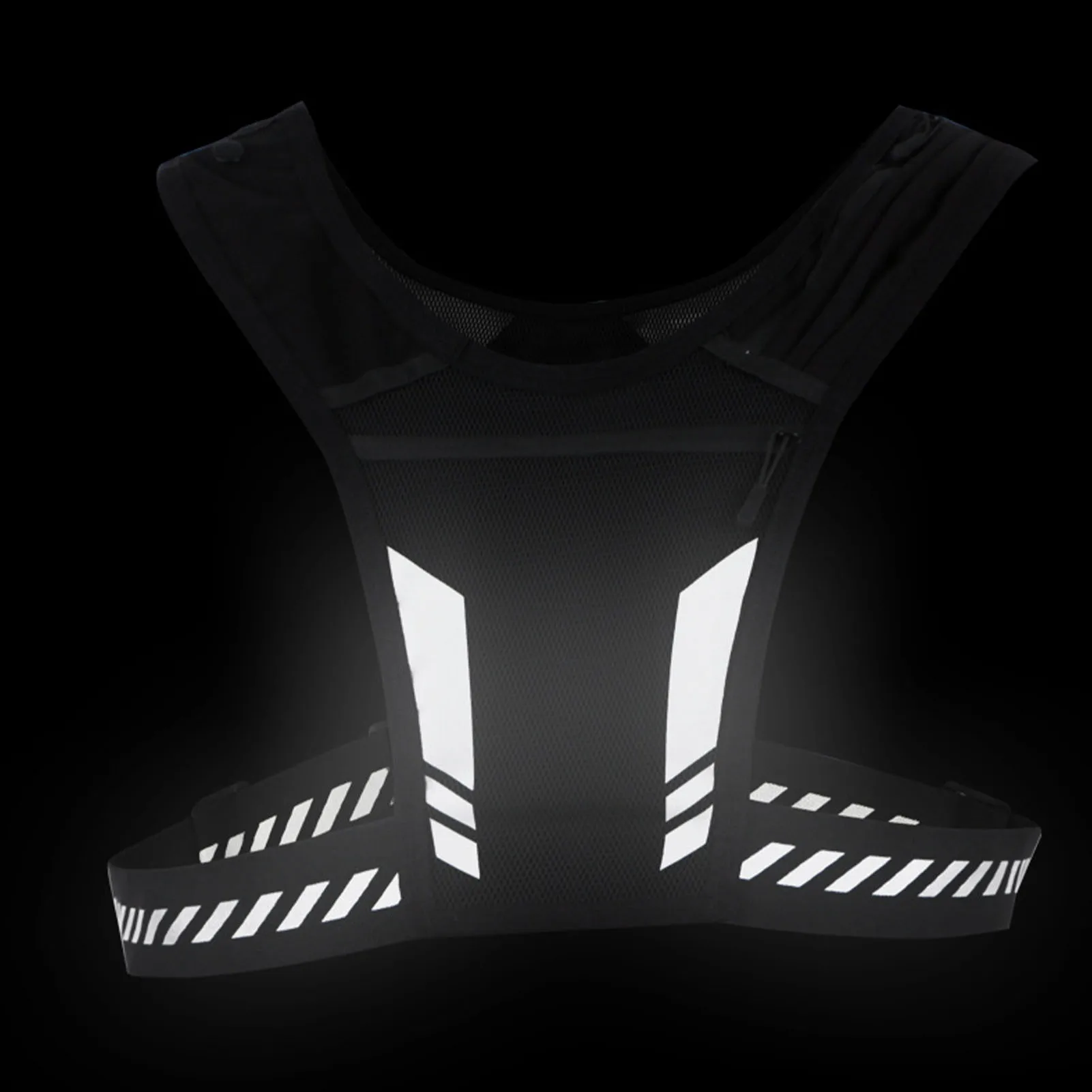 Reflective Running Vest Phone Holder Bag Universal Vest For Joggers Cycling Nights Sports With Pocket To Hold Water Bottle