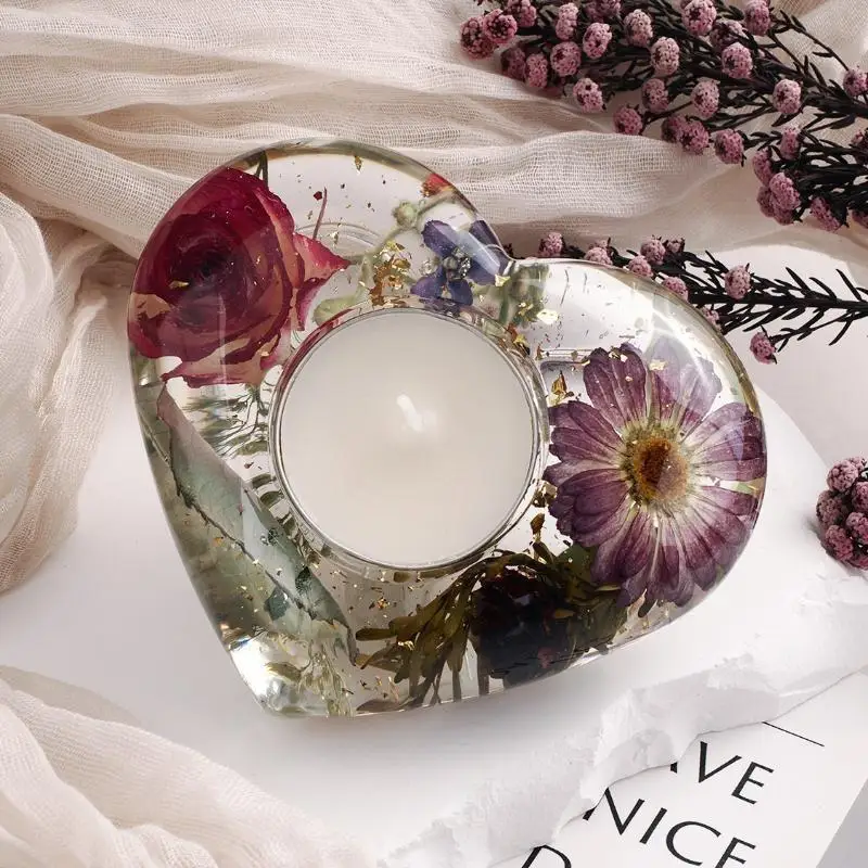 Creative 3D Candlestick Concrete Silicone Mold Star Moon Heart Shape Candle Holder Ornaments Cement Plaster Resin Craft Mould