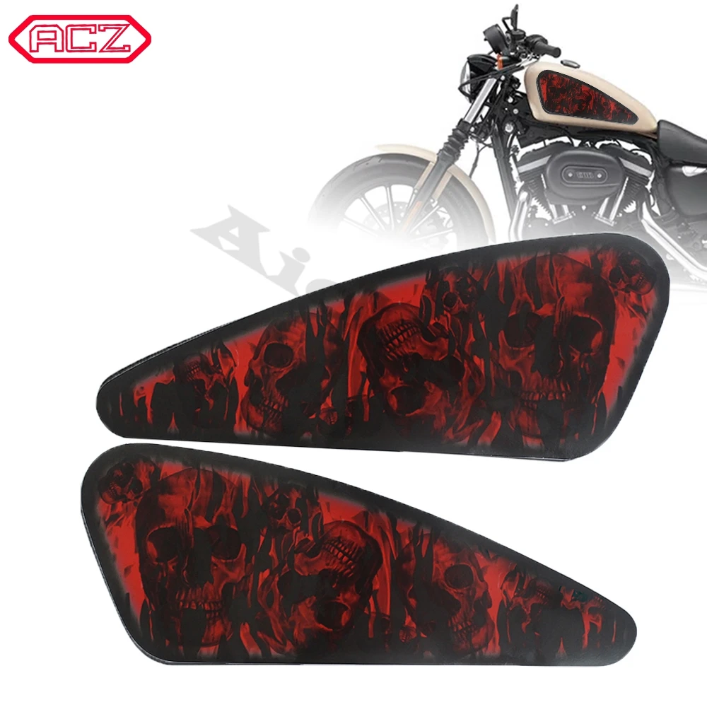 Motorcycle Accessories Fuel Tank Decal 3D Sticker for Harley Sportster XL 883 1200 48 72 Cafe Racer Street Tracker Bobber Scramb 1pcs flsun super racer q5 heating tube 3d printer accessories 24v40w sr heat rod cartridge heater effector parts