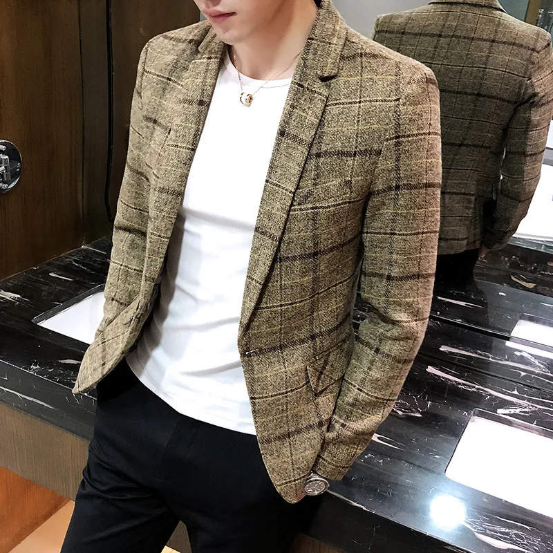 Men's Blazer Fashion Spring Summer Clothing Male Suit Jacket Gradient Color Casual Slim Fit Fancy Party Singer Blazzer Coat 5