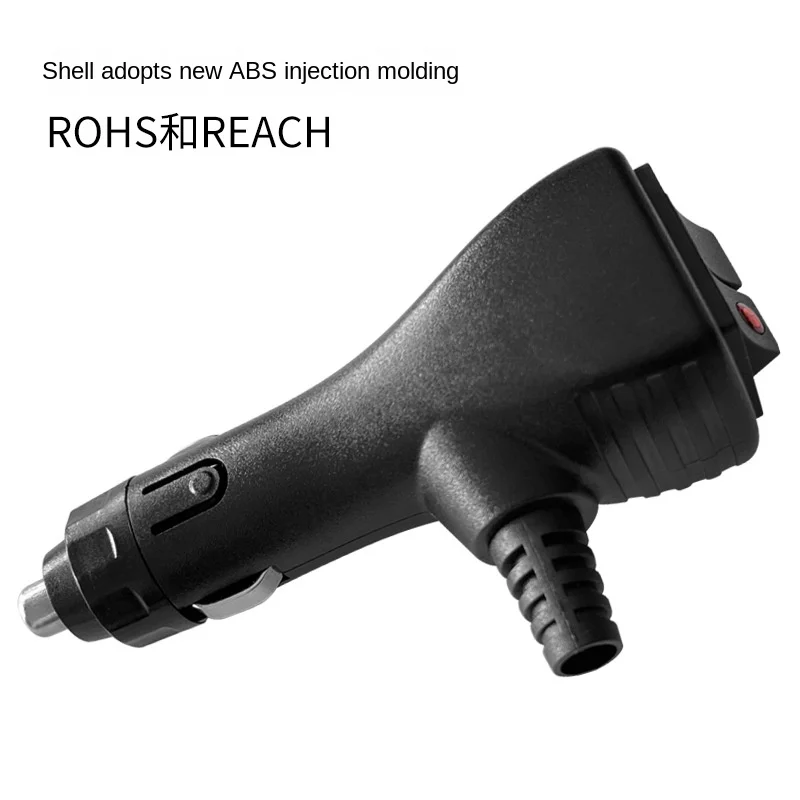 Enchufe de encendedor de cigarrillos de coche de alta resistencia de 12V y 24V con interruptor de encendido y apagado momentáneo