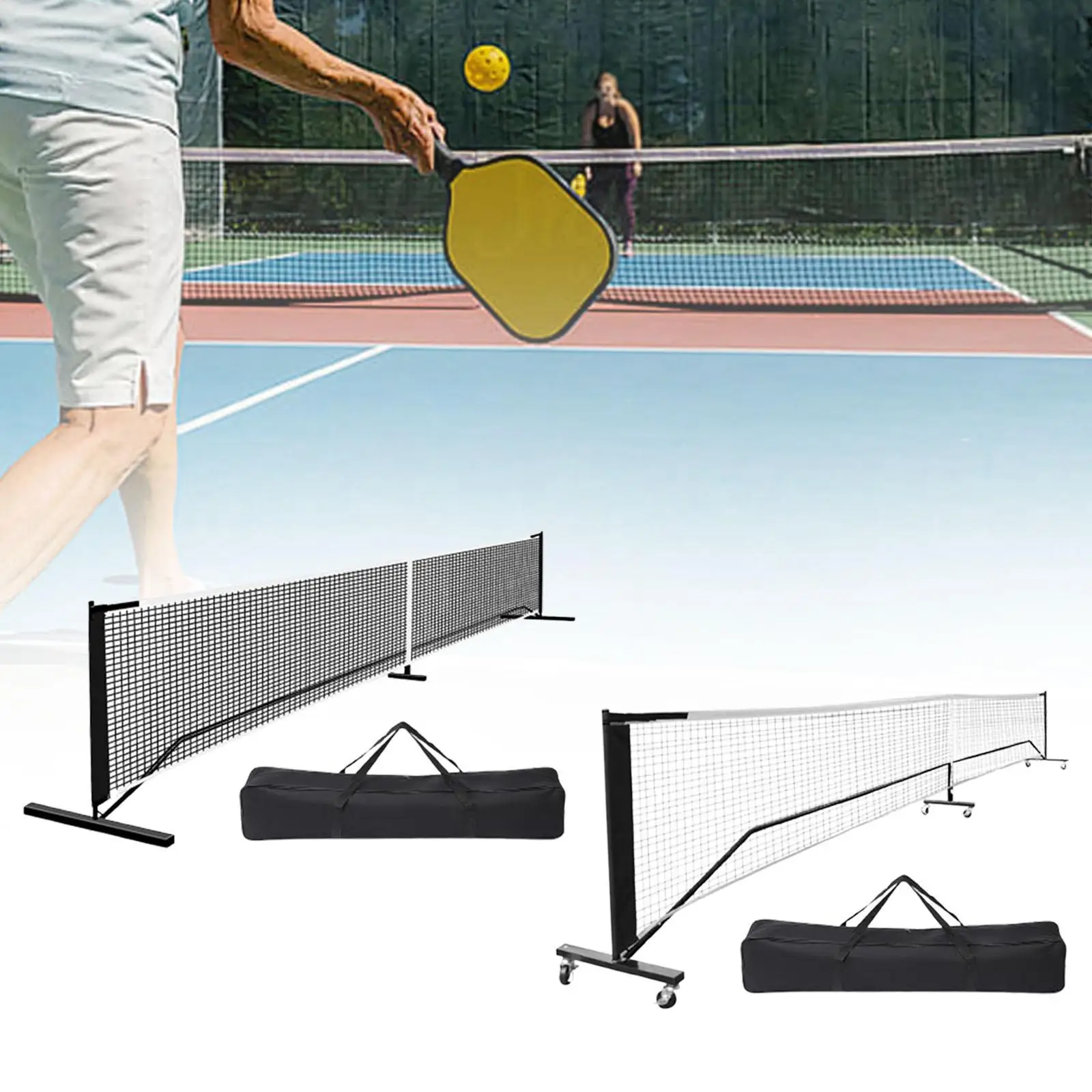 Portable Pickleball Net System 22ft Regulation Size Net with Carrying Bag