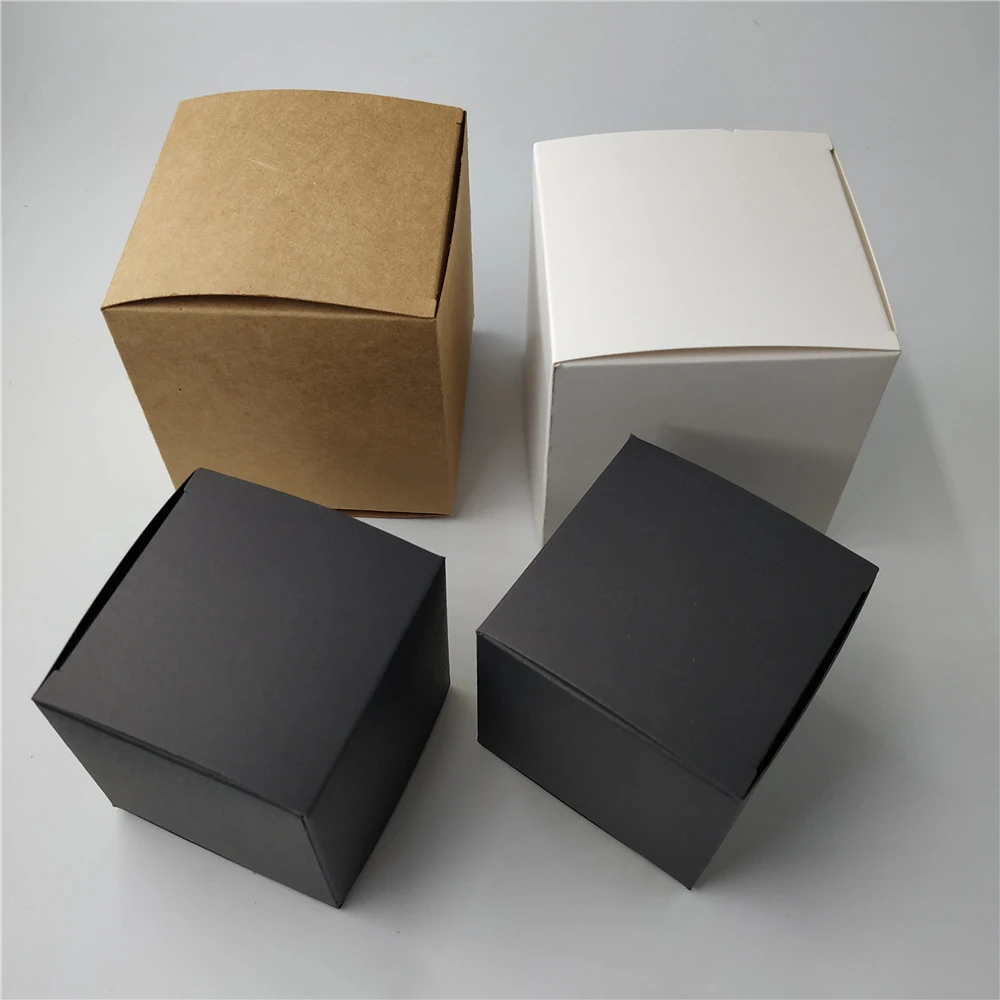 Caja cuadrada de cartón en blanco, embalaje de papel negro para 8x8 x cm, 9x9cm, 10x10cm|Envoltorios y bolsas de regalo| - AliExpress