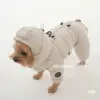 Korean Teddy Poodle Small Dog Pet Dog Winter Clothes Four Legged Coat Thick Down Cotton Jacket for Warmth and Cold Protection 2