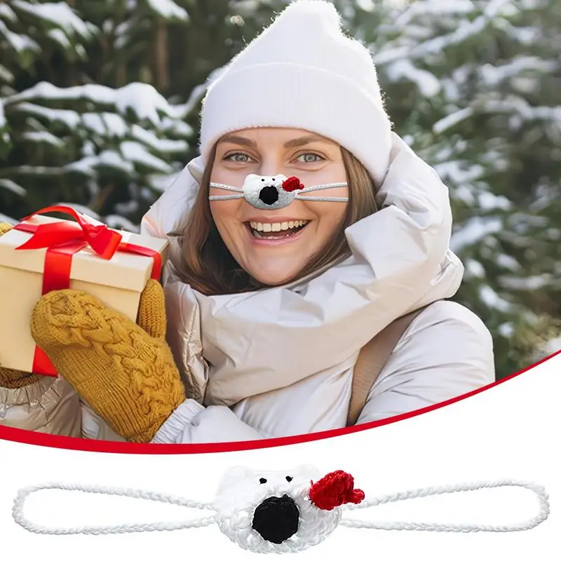 Nose Mitten Crochet Christmas Nose Cover Women Comfort Nose Guard Sleeping Nose Warmer Cozy Nose Cover for a Cold Nose 4