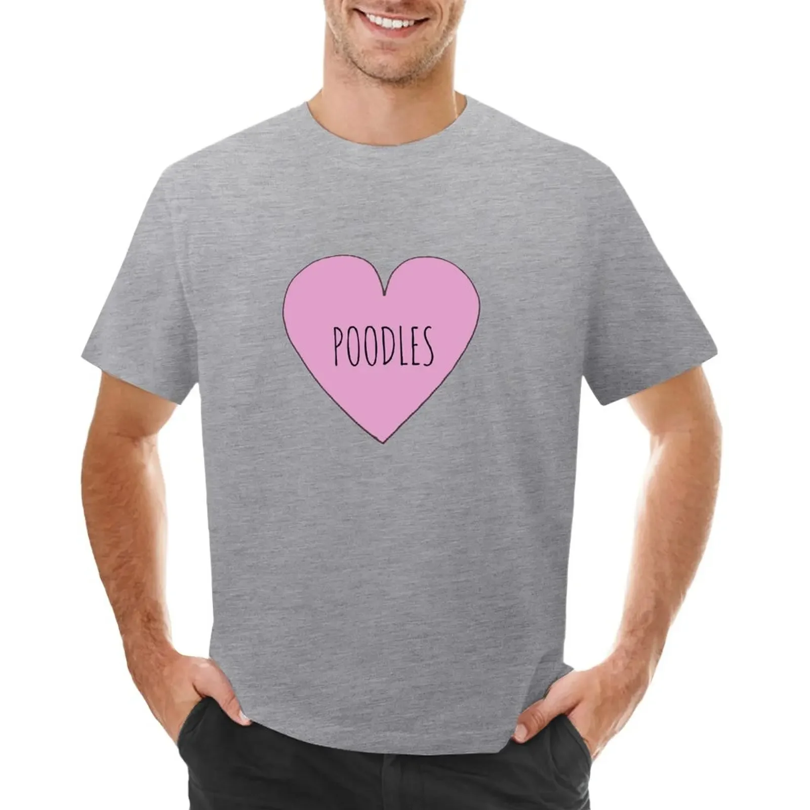 

Poodle Love T-shirt animal prinfor boys customs cute tops plain t shirts men