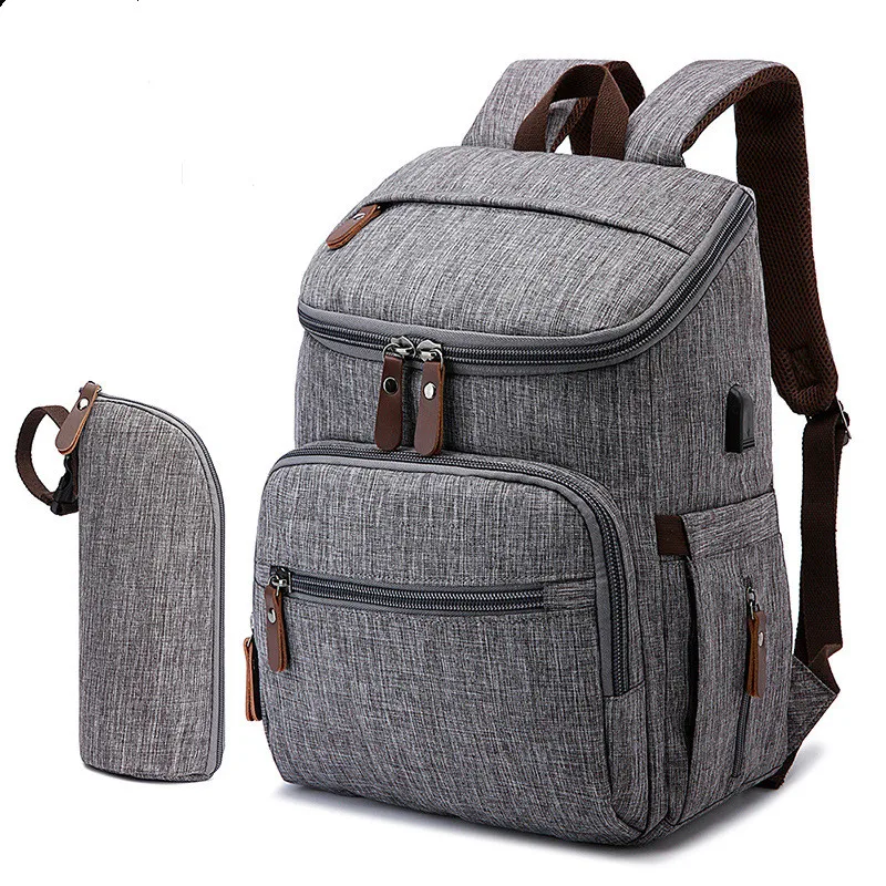 

Fashion New Baby Diaper Bag Backpack Multifunctional Diaper Bag Organizer with Thermal Milk Bottle Bag Baby Bags for Mom