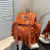 Richme Punk Women Backpacks Fashion Motocycle Rivet Gothic Mochilas Para Mujer Luxury Designer Large Capacity Cool Bag Female 5