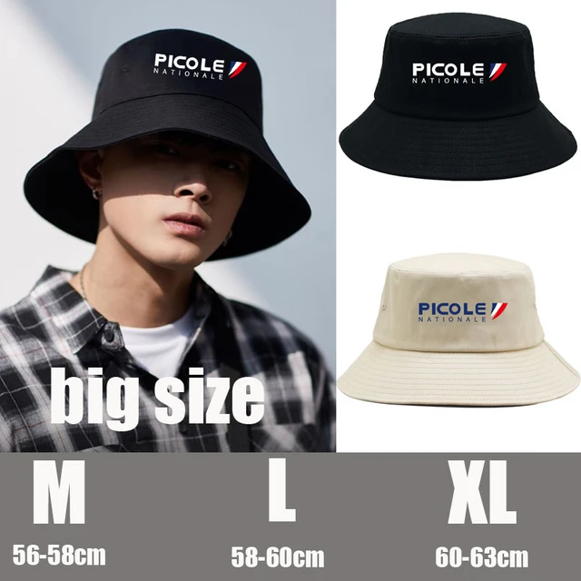 Men Large Size 60cm 63cm Bucket Hats Picole Nationale Print