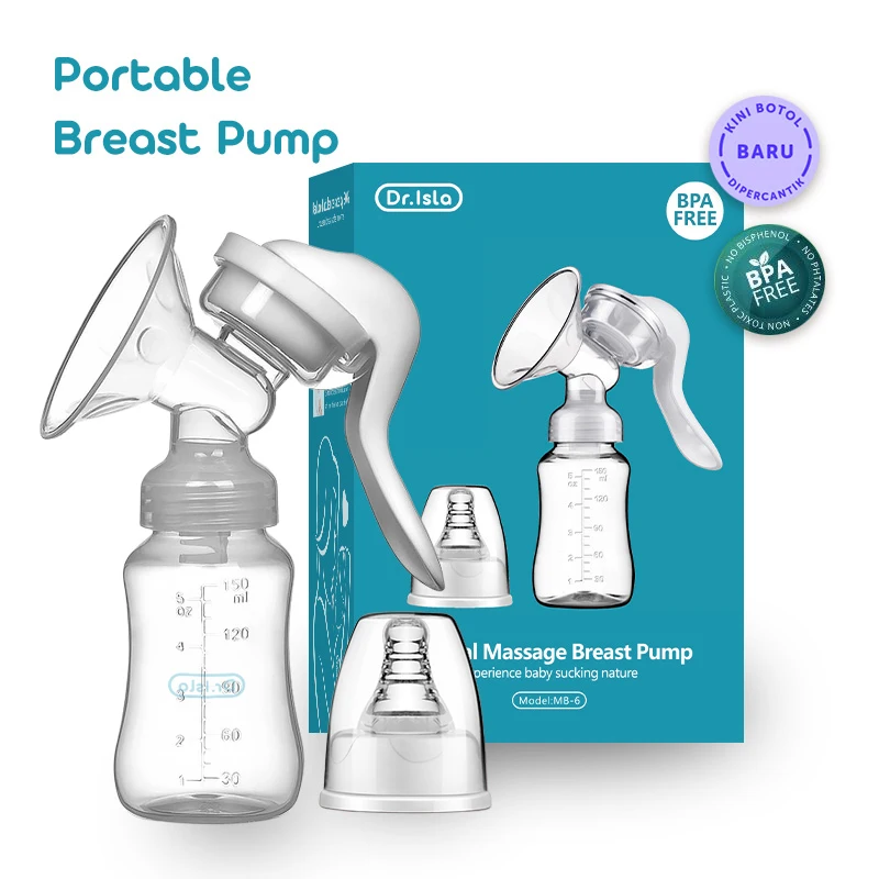 Breast Pump MAMIJOY Manual Suction Milk Pump Feeding Breasts Pumps Milk Bottle Sucking Postpartum Supplies BPA Free