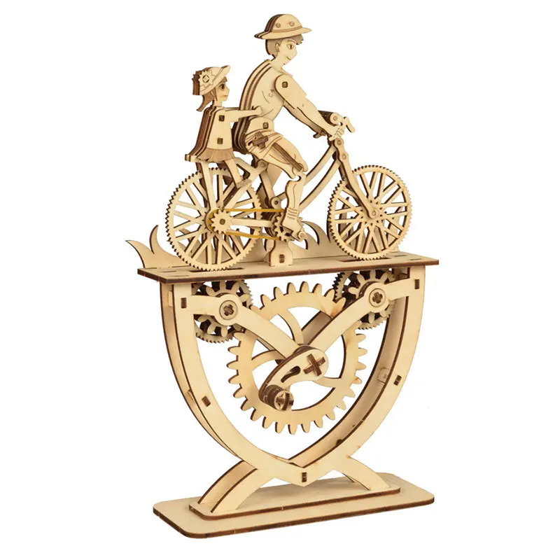 3D Puzzles Wooden Creative Bicycle Model Kit DIY Assembly Toy Jigsaw Building Block Kits Assembly Toy for Kids Adult Gift cherish the time building block perpetual calendar ornaments creative desk calendar decorative ornaments chinese style gift