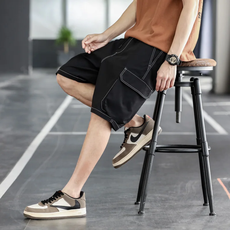 2022 New Men's Shorts Outdoor Breathable Outer Wear Pants Trend Men's Fashion Casual Five-point Pants M-5XL