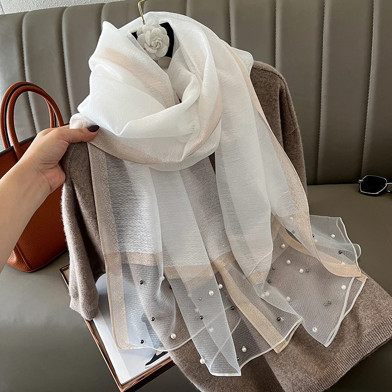 Silk Linen Shawls Scarves