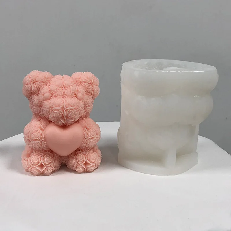 3D Cute Bear Scented Candle Mold Bear Resin Soap Mold for Candles Home  Decoration Silicone Mold for Resin Teddy bear candle mold - AliExpress