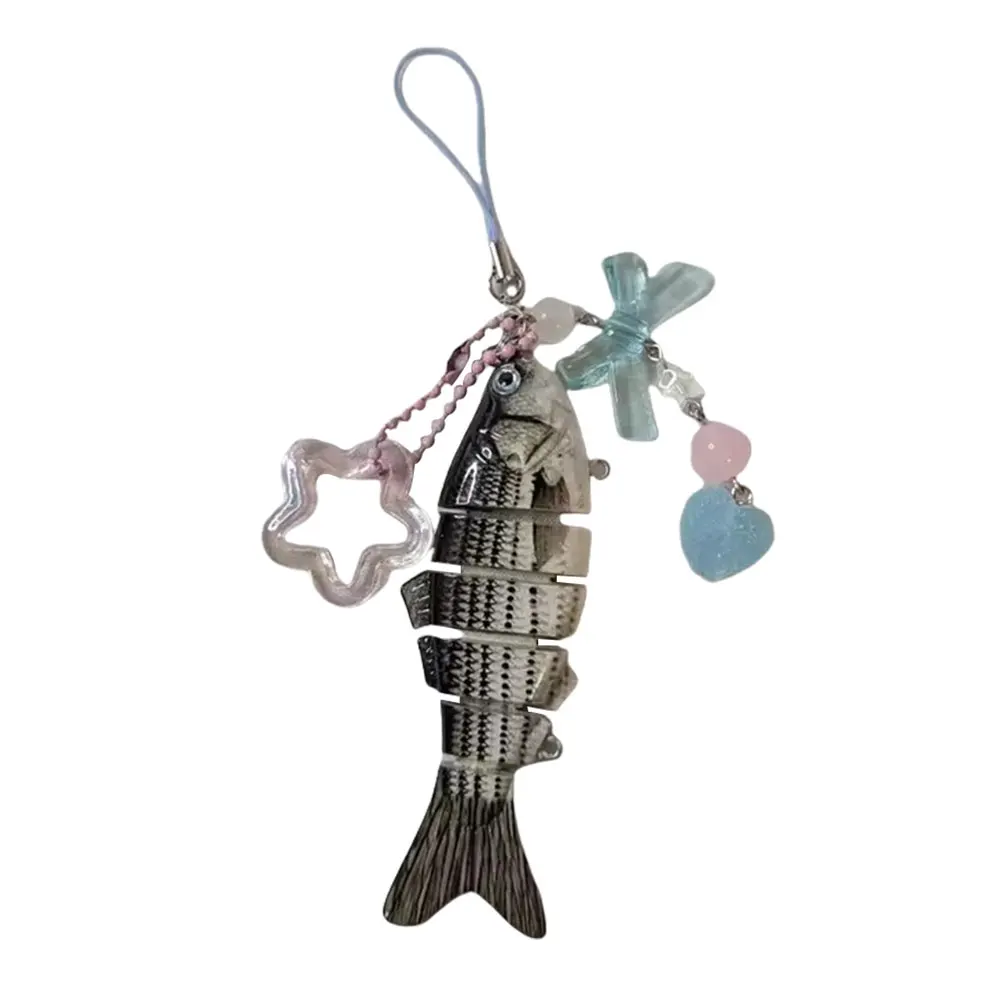 Mini Fish Keychain Acrylic Lovely Jewelry Fishing Lure Keychain Fishing Mini Keychain Pendant Gifts for Men Fishing Accessories