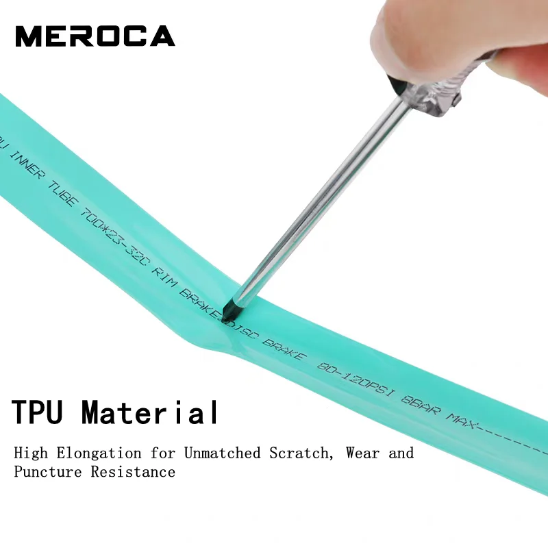 MEROCA Road Bicycle TPU Inner Tube FV 45L/65L/80L 700x23-32C Ultralight Road Bicycle Inner Tube