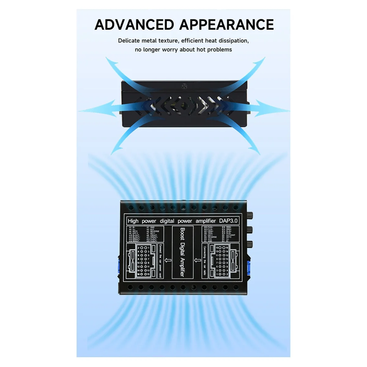Car DSP Amplifier DC 12V Hi-Fi Booster Audio Stereo Digital Sound Processors 4x60W for Android Lossless Upgrade