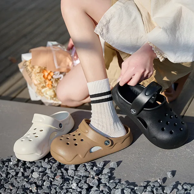 Platform Garden Shoes Women Clogs Summer Women Sandals Thick Bottom Home Slides Soft EVA Dry Wedges Beach Sandals Home Slippers 3