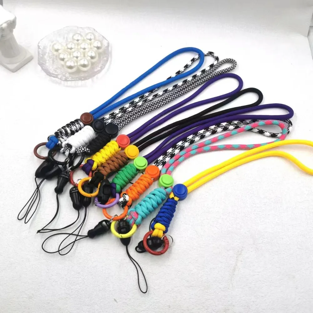 

New Braided Two-color Mobile Phone Rope Adjustable Neck Rope Keychain