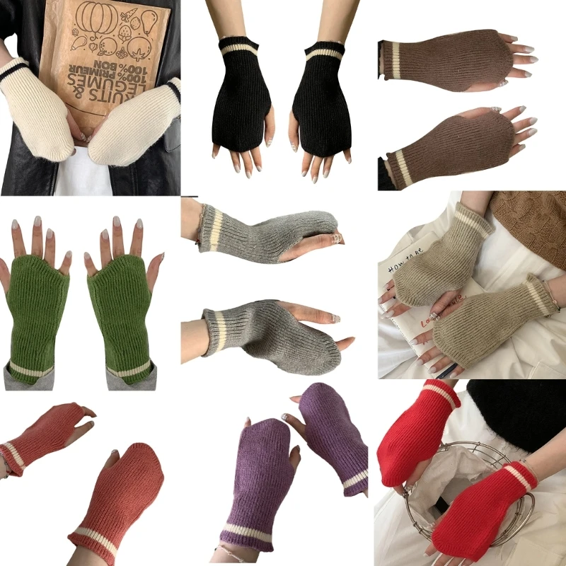 

Women Universal Gloves Handwoven Mittens Fingerless Gloves Clothing Accessories