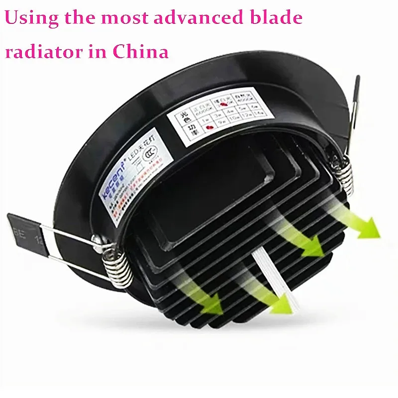 AC85~265V Recessed Dimmable LED Downlights led downlight recessed ceiling spotlight ceiling lamps COB 5W7W9W12W15W20W Ceiling Spot Lights Background Lamp Home Shop Light