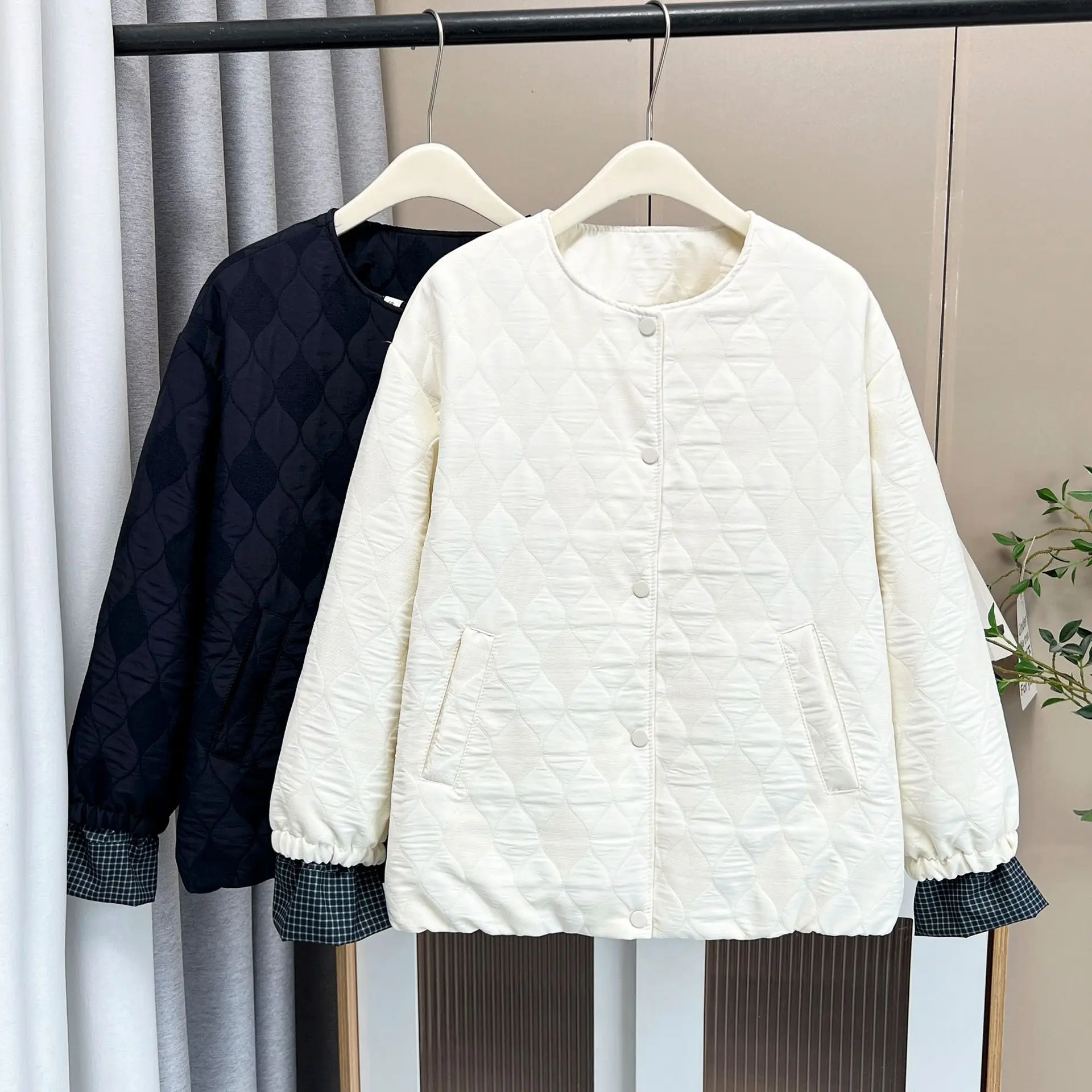 XXXXL Fashion Plus Size Women's Parkas Fake Two Pieces Padded Jackets For 2025 autumn/winter Korean Style Casual Warm Coats 2508