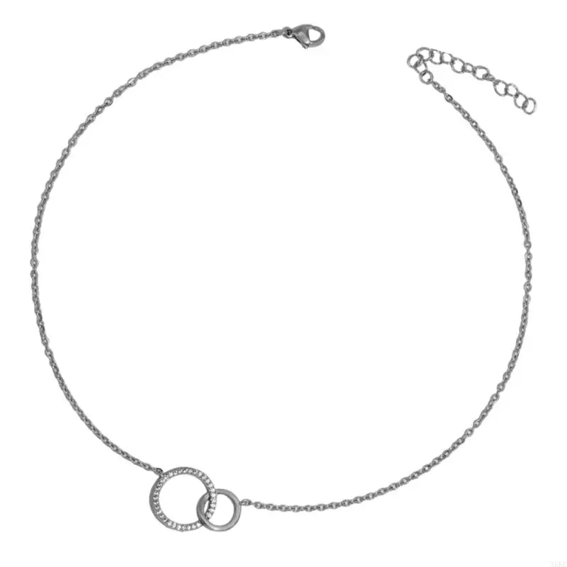 Close-up of Double Hoop Pendant