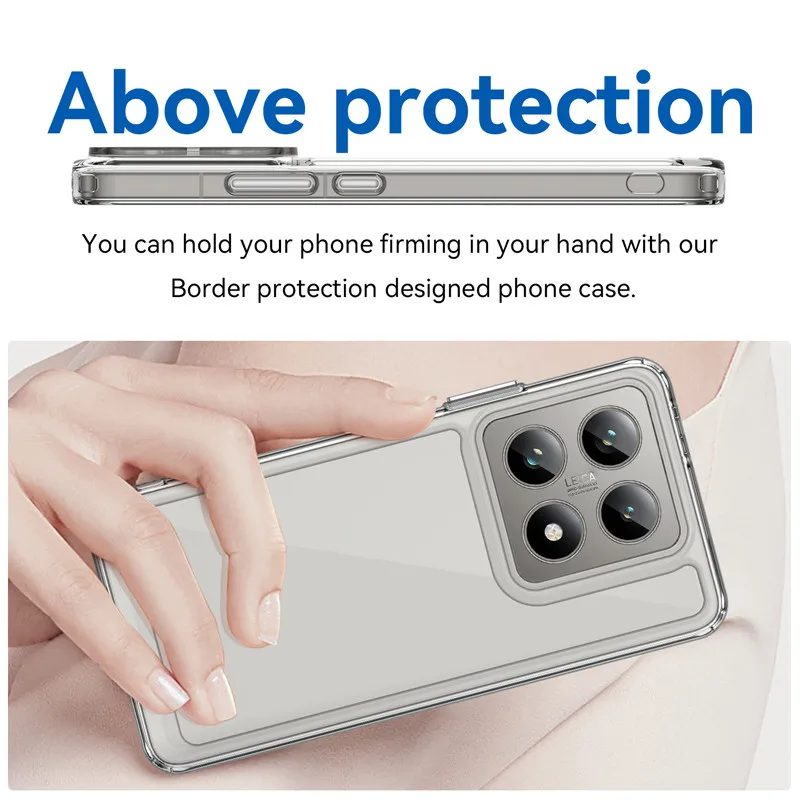ELVEV Colorful Transparent Hard PC + TPU Protective Phone Case