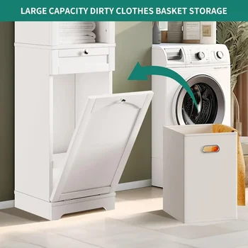 Dirty Laundry Basket White Freight Free Home Storage Organization Garden 3