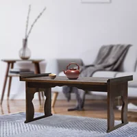 32*18inch Folding Floor Table Rectangular Coffee Table Foldable Japanese-Style Tea Low Table Antique Wooden Altar Desk 1