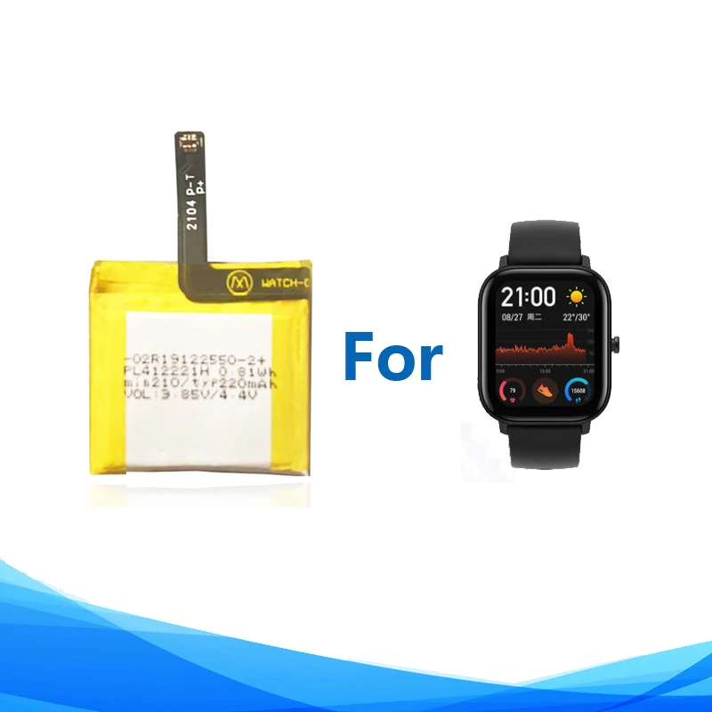 Batteria Originale 220Mah Pl412221H A1913 A1914 Per Huami Amazfit Gts Gts1 1 C17 1S Lite Smart Watch Batterie Akku
