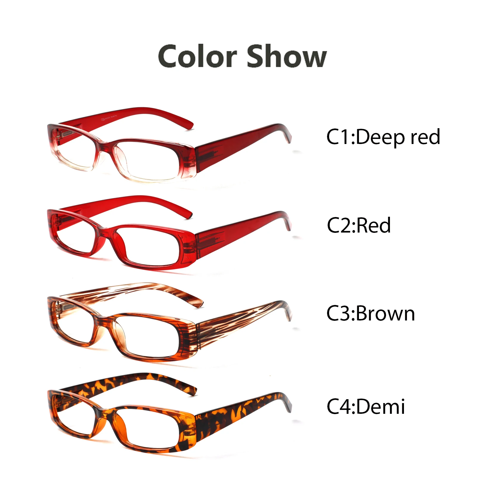 TUREZING Reading Glasses Women Men Wide Leg Rectangular Frame HD Lens Computer Magnifying Glasses Work Prescription Eyeglasses