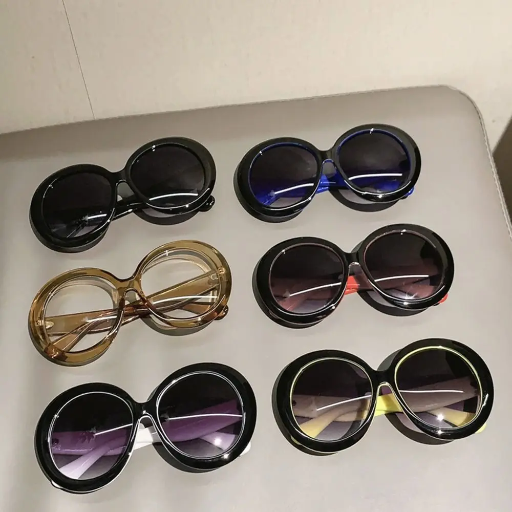 

Gradient Eyewear Round Sun Glasses Goggle Women Sunglasses Shades