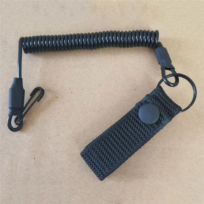 Elastic Lanyard Rope Tactical Anti-lost Military Spring Safety Strap Gun Rope For Key Ring Chain Flashlight Hunting Accessories - Image 6