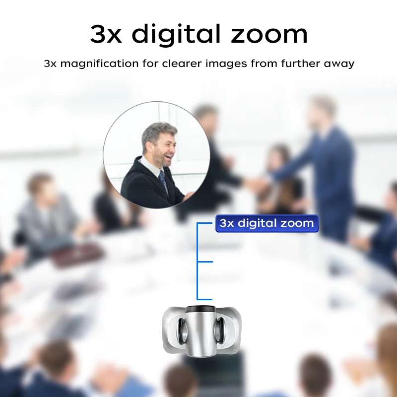 Video Conference PTZ Camera Focus 3X Optical Zoom Video USB2.0 Full HD 1080P Live Streaming Camera for YouTube Skype