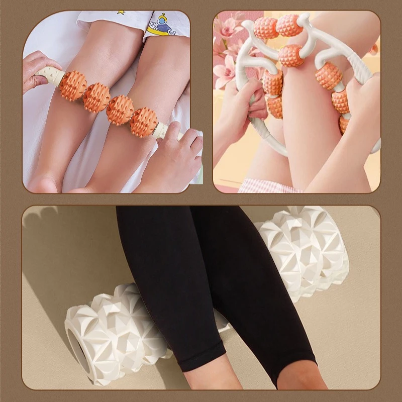 Newest  4/9Wheel Annular Leg Clamp Massager Anti-cellulite Massager Body Slimming Roller Massage for Body Massager Relax