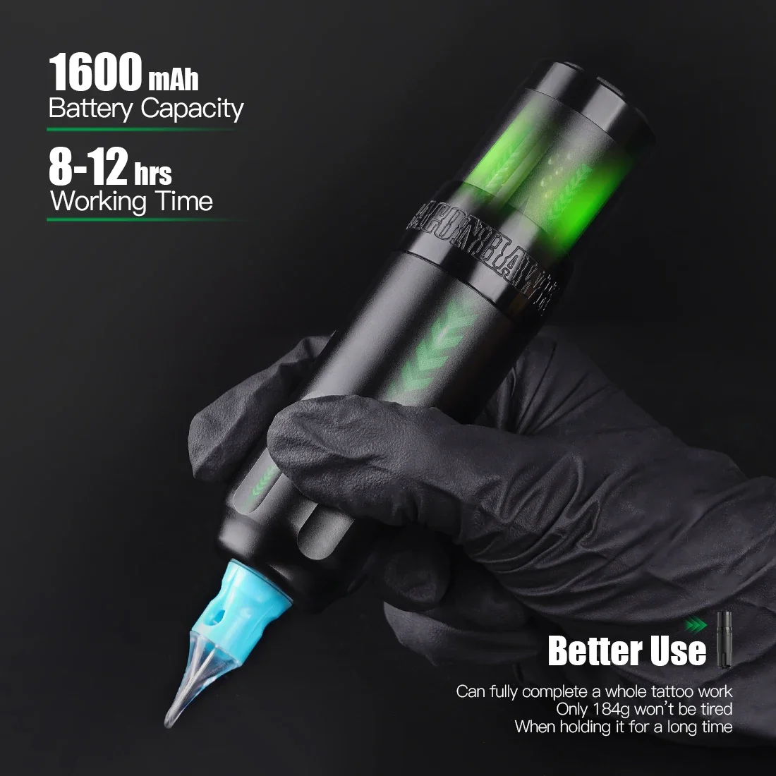 Mast Dragonhawk X5 Wireless Battery Brushless Motor Rotary Tattoo Pen 4.0mm Stroke LED Display Permanent Makeup Body Art Machine Tattoo Supplies Tattoo Pen