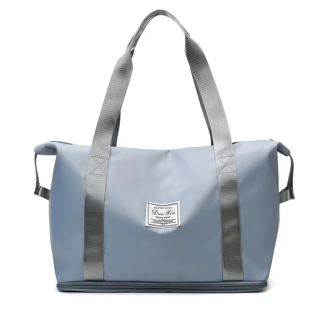 Large Capacity Folding Travel Bags Waterproof Luggage Tote Handbag Travel Duffle Bag Gym Yoga Storage Shoulder Bag Dropshipping Blue