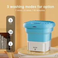 Mini Washing Machine Portable Washing Machine Underwear with Dryer Bucket Socks Clothes Washer Camping Folding Home Appliance 2