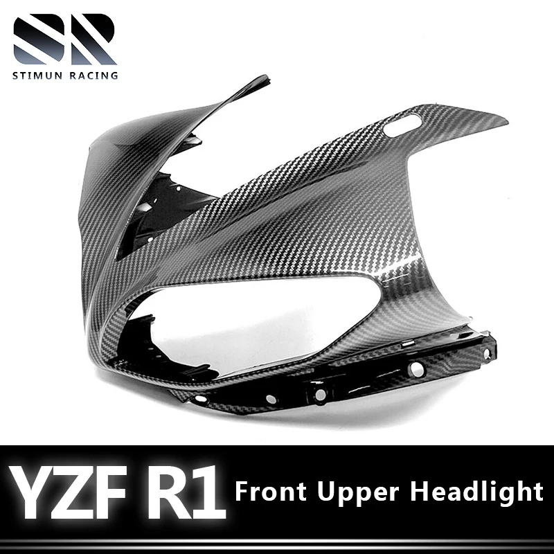 

For YAMAHA YZF-R1 2009-2011 YZF R1 Front Upper Headlight Fairing Hydro Dipped Carbon Fiber Finish