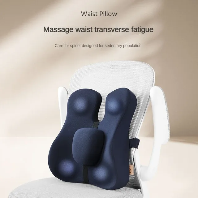 Memory Foam Seat Cushion Waist Back Support Pillow Set Orthopedic Ergonomic Coccyx Relief Hip Lumbar Pad for Office Chair Car 4