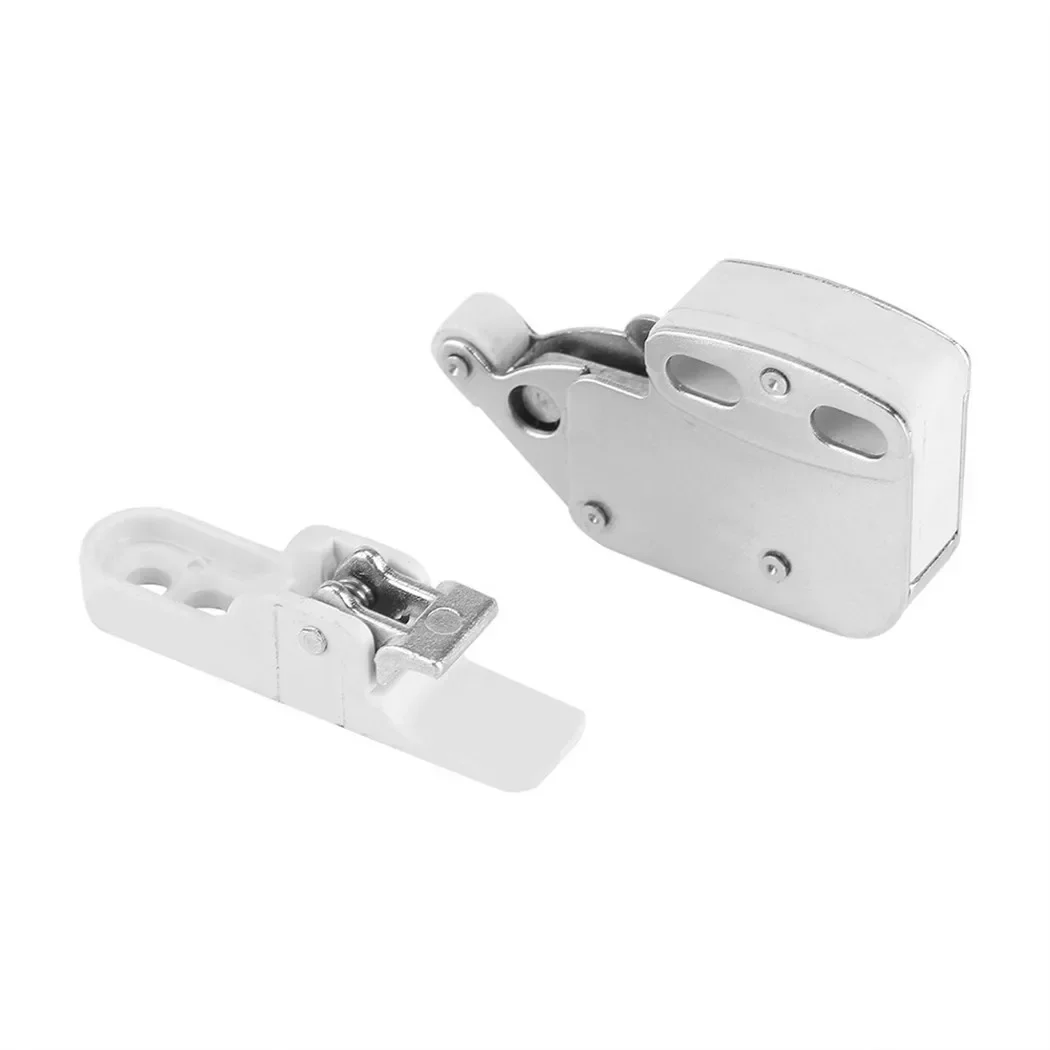 Cabinet Door Lock Door Lock Buckle Cabinet Magnetic Catch 2Pcs Mini Touch Latch Automatic Spring Push Catch Bounce Lock For Cabinet Cupboard Doors Furniture Hardware Accessories