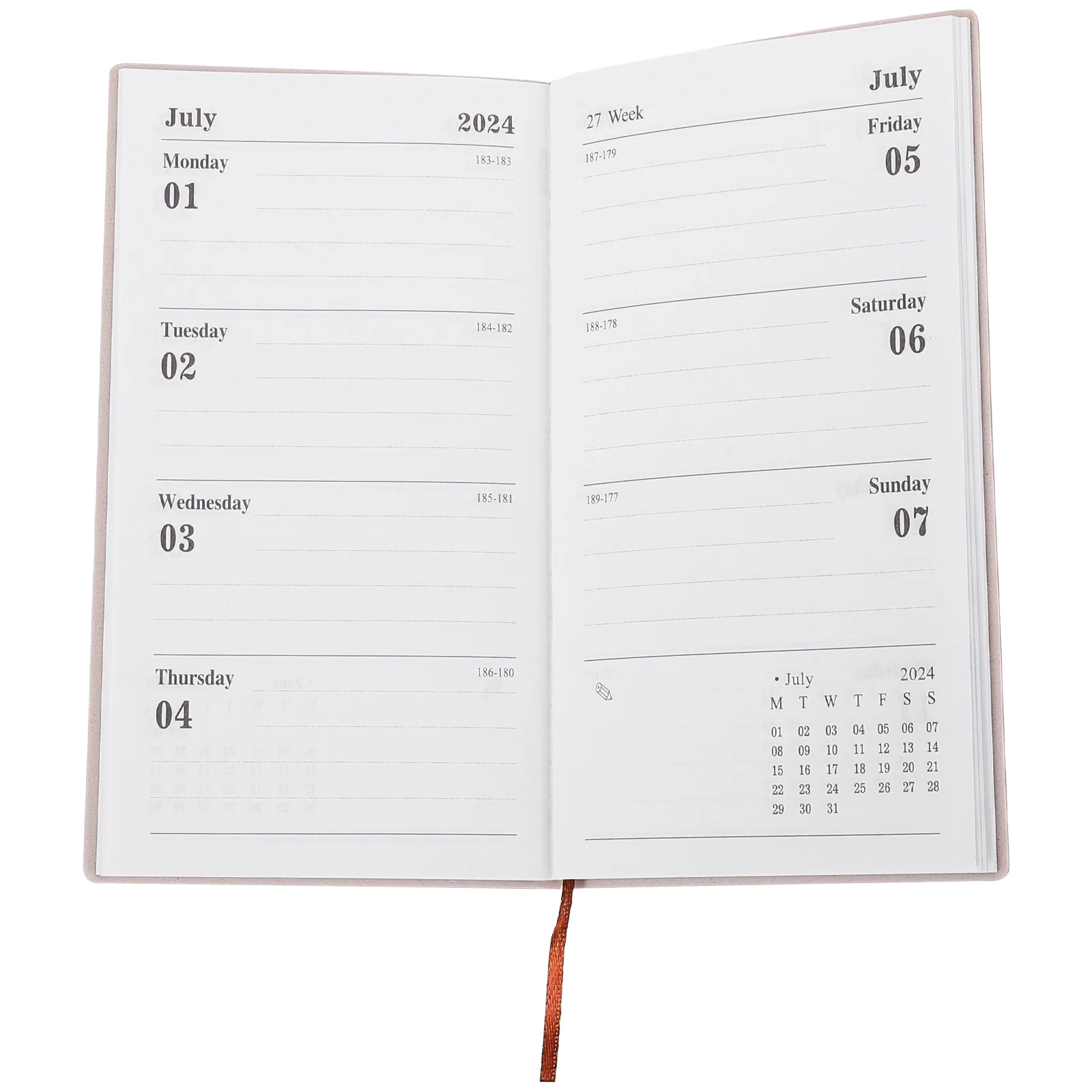 

2024 Schedule Books Agenda Notepad Monthly Weekly Daily Calendar Planner Notepads English Version Notebook