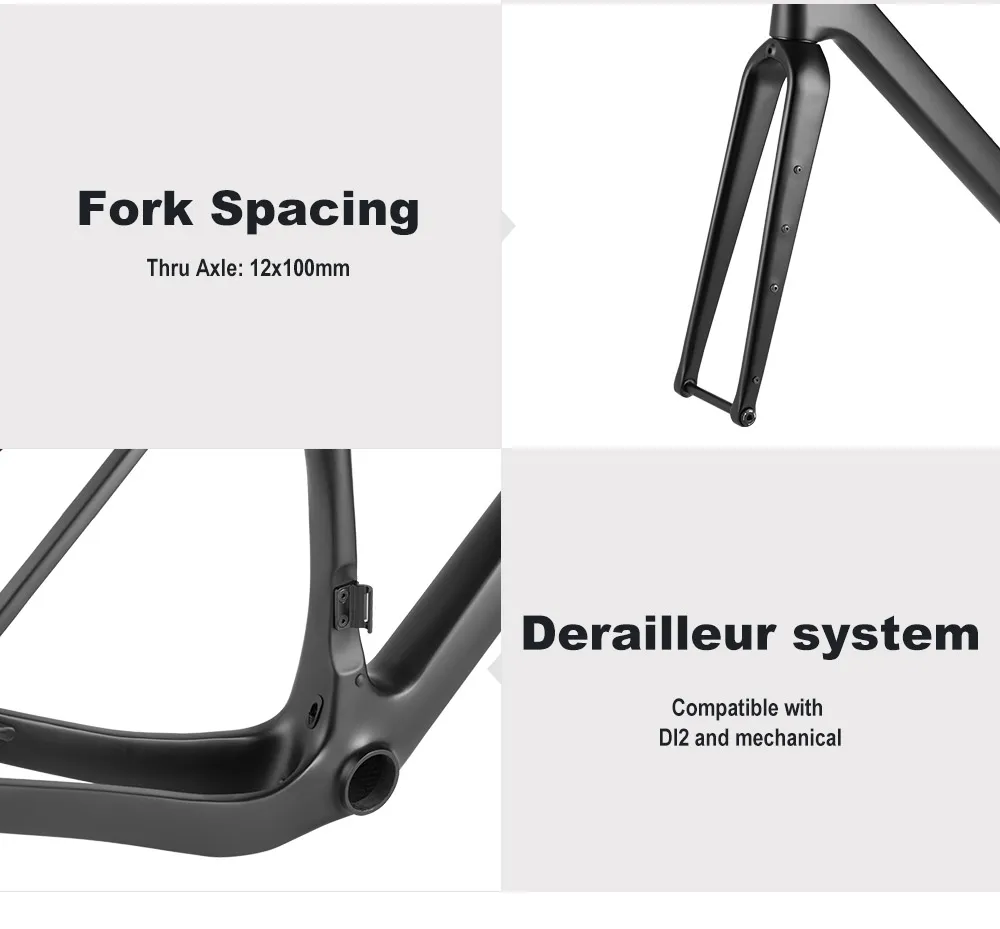 Full Carbon Road Frame Mountain Bike Gravel Cyclocross Frames and Bike