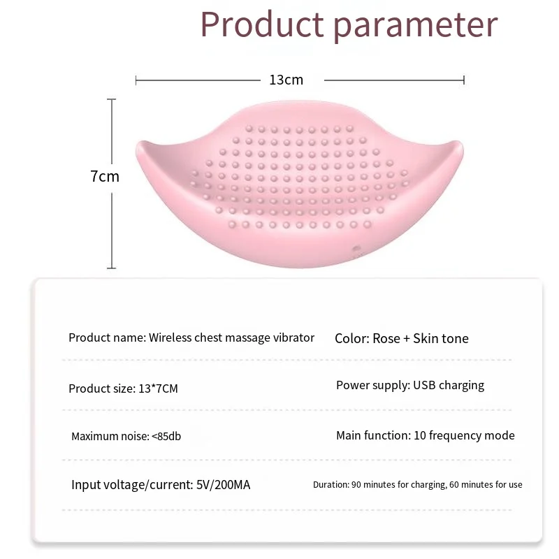 10 frequency wireless remote control chest massager chest invisible breast sticker massager chest massage_voghion.com