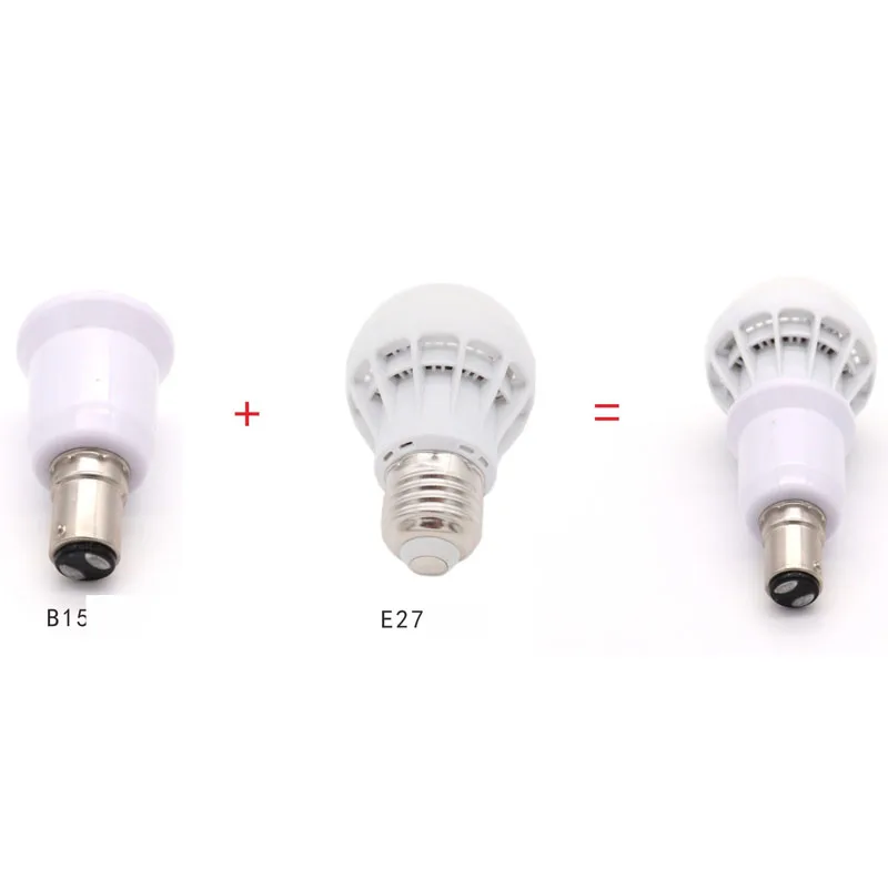 B15 to E27 Led Lighting Lamp Holder Converter Screw Bulb Socket Adapter LED Saving Light Halogen Lamp Bases 3A 220V White,lamp holder,lamp bulb holder,lamp base,lamp socket adapter