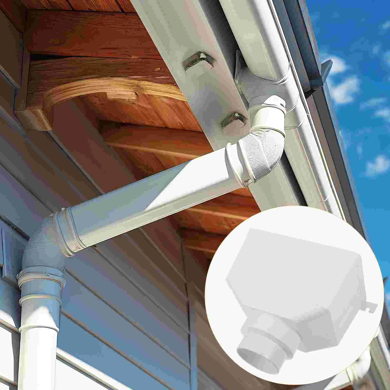 Pvc Drainage Pipe 110x75mm Downspout Connector Rainwater Gutter Diverter Outdoor Gutter Plumbing System Gutters