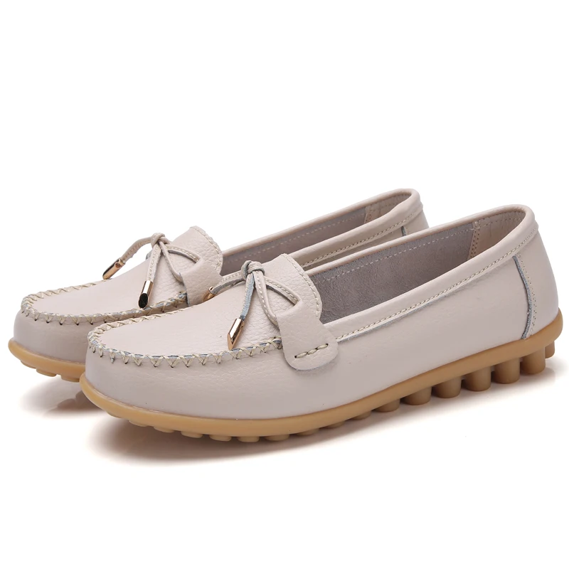 2023 New Woman Flats Shoes Ballet Flat Sneakers Genuine Leather Spring Soft Moccasins Ladies Boat Ballerina Espadrilles Creepers 6